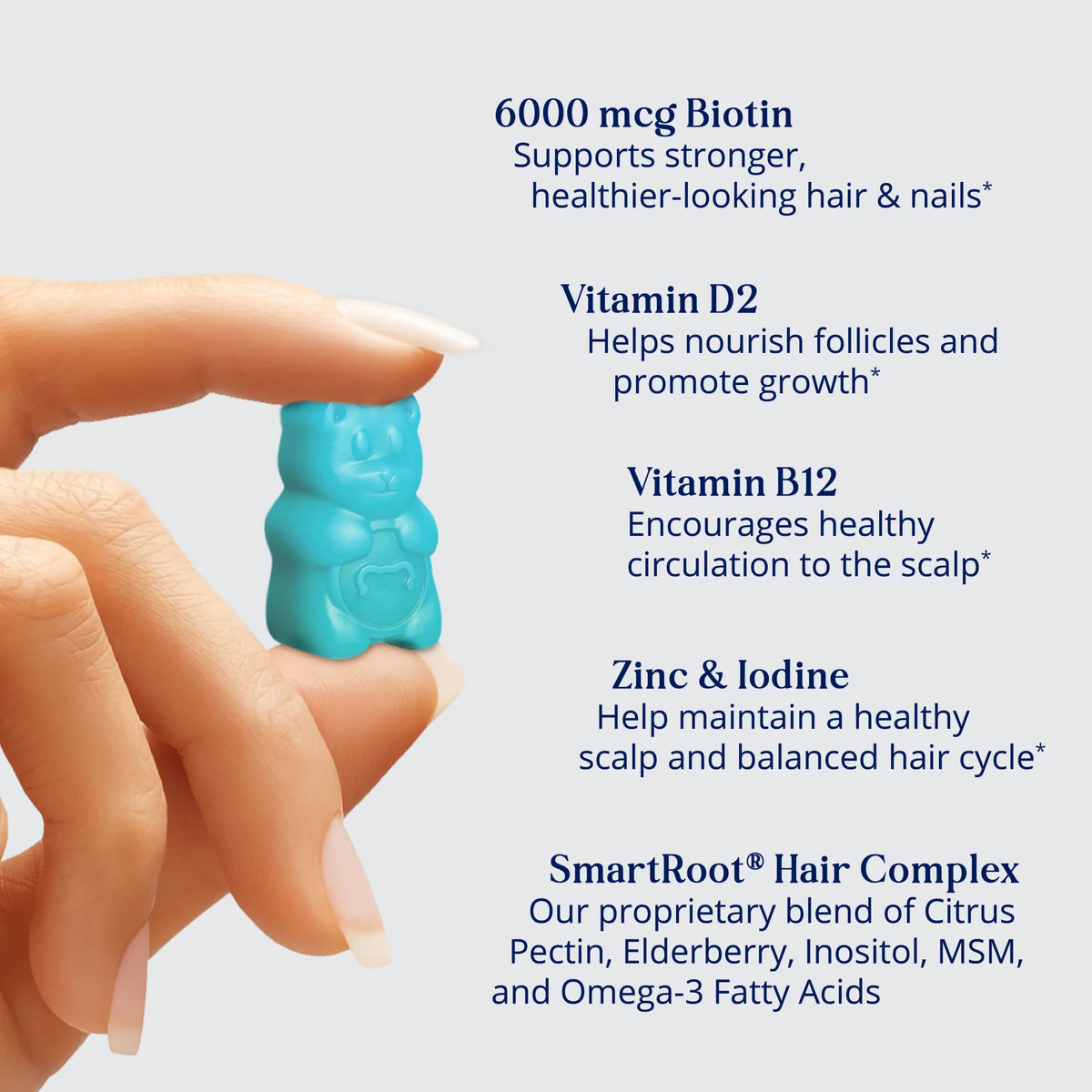 SugarbearPRO® Vegan Biotin Vitamin Ingredients Label