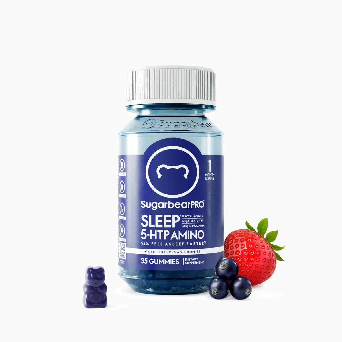 SugarbearPRO® Sleep 5 - HTP Amino Vegan Vitamin Gummies - 1 Month Supply - SugarbearPRO®
